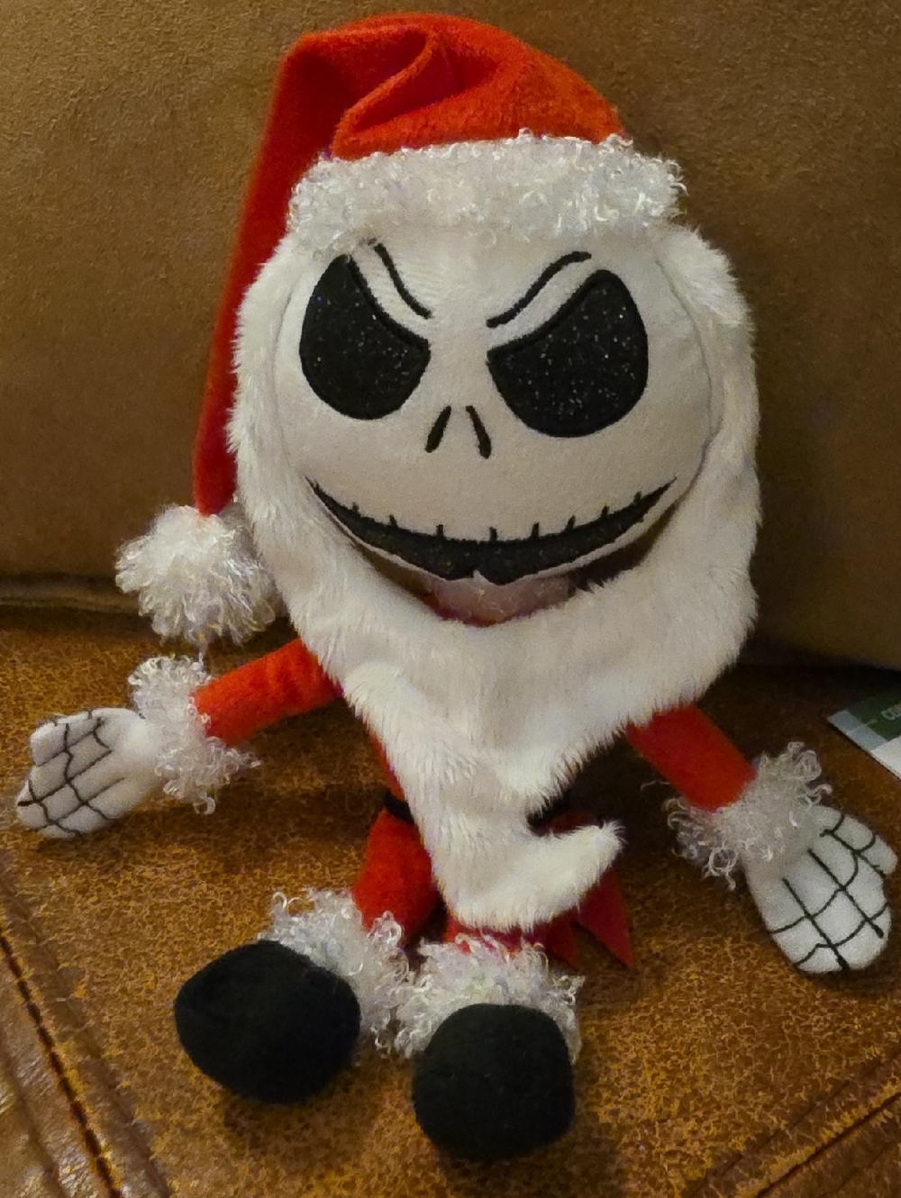 This is a Disney The Nightmare Before Christmas Santa Jack Skellington plushdoll